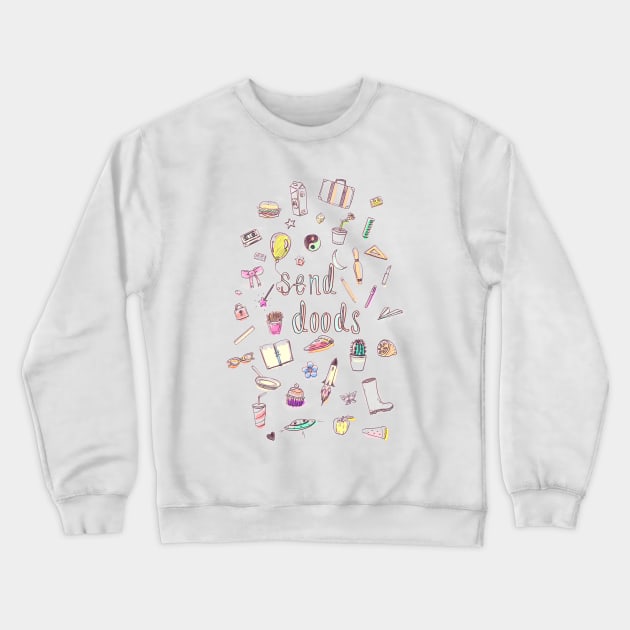 Send Doods Crewneck Sweatshirt by minniemorrisart